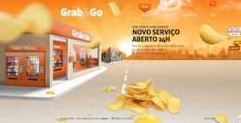 波兰grabandgo薯片食品网站。模仿Flash效果动作