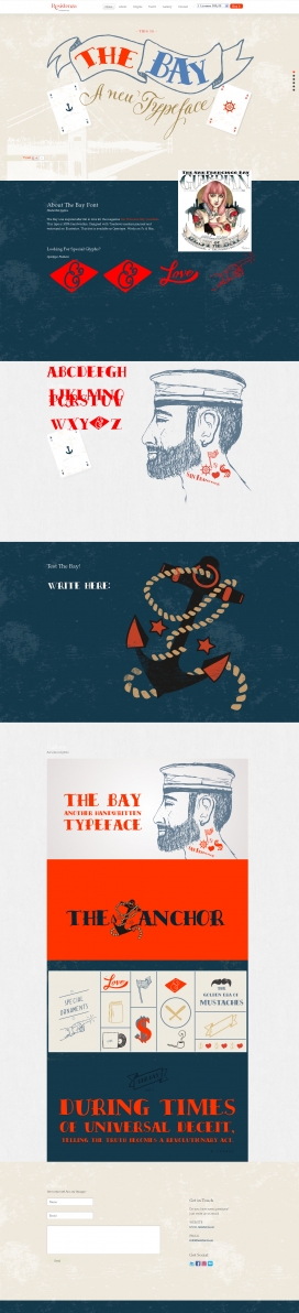 西班牙The Bay海湾-手写字体！平面设计-标志设计-字体排版-广告设计