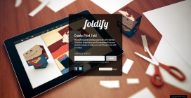 Foldify独特的iPad应用程序，用于创建实时3D预览上foldifyapp.com输入您的电子邮件有机会提前获得，是最新的地位纸工艺品。