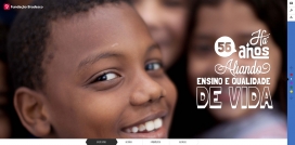 Funda Bradesco是儿童素质教育促进会公益官方网站！网站首页的儿童人像摄影作品不错。内页采用了大量HTML5技术去展示。