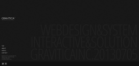 日本gravitica网页设计机构酷站！黑灰的经典设计